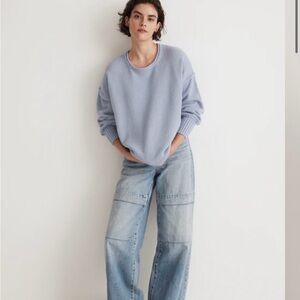 Madewell Conway Pullover in Craft Blue 100% Cotton